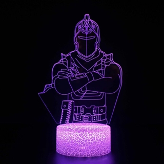 Fortnite Black Knight 3D-lampe med fjernbetjening - dæmpbar